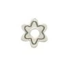 Adorno Metal Flor Plata 45mm