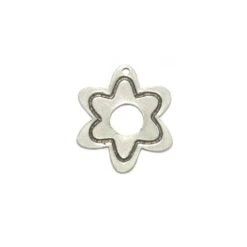 Adorno Metal Flor Plata 45mm