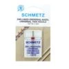 Aguja Máquina Coser Gemela 70, Talón Plano. 1,6mm Separación 2 Aguja Máquina Coser Gemela 70, Talón Plano. 1,6mm Separación -Merceria Botton aguja maquina coser gemela 70 talon plano 16mm separacion