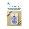 Aguja Máquina Coser Gemela 80, Talón Plano. 4mm Separación -Merceria Botton aguja maquina coser gemela 80 talon plano 4mm separacion