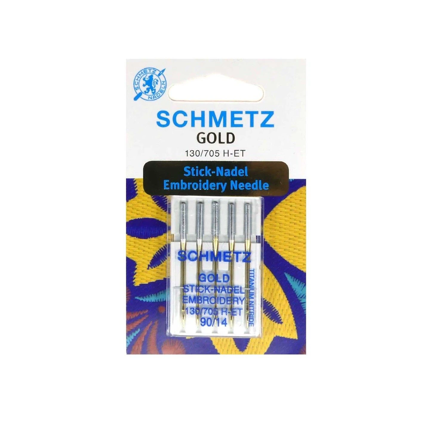 Aguja Máquina De Bordar Schmetz Gold N90 3 Aguja Máquina De Bordar Schmetz Gold N90