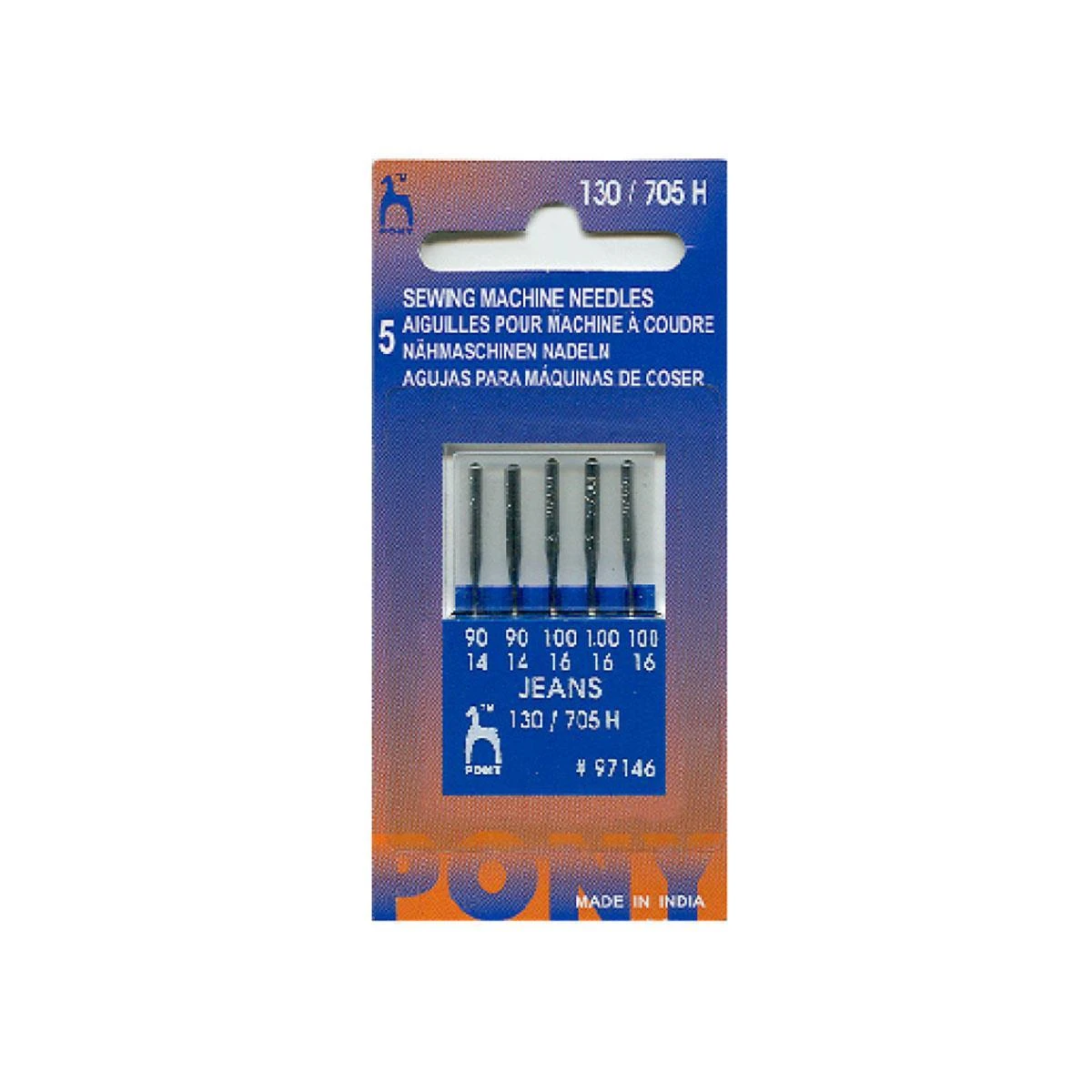 Agujas Máquina De Coser Para Jeans Con Talón Plano. Surtidas 3 Agujas Máquina De Coser Para Jeans Con Talón Plano. Surtidas