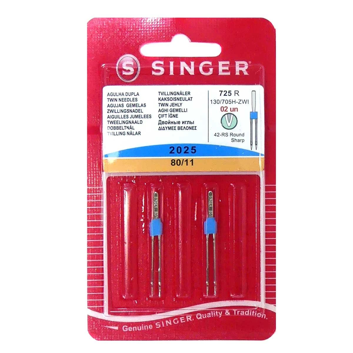 Agujas Para Máquina Gemelas Talón Plano. 3mm 3 Agujas Para Máquina Gemelas Talón Plano. 3mm