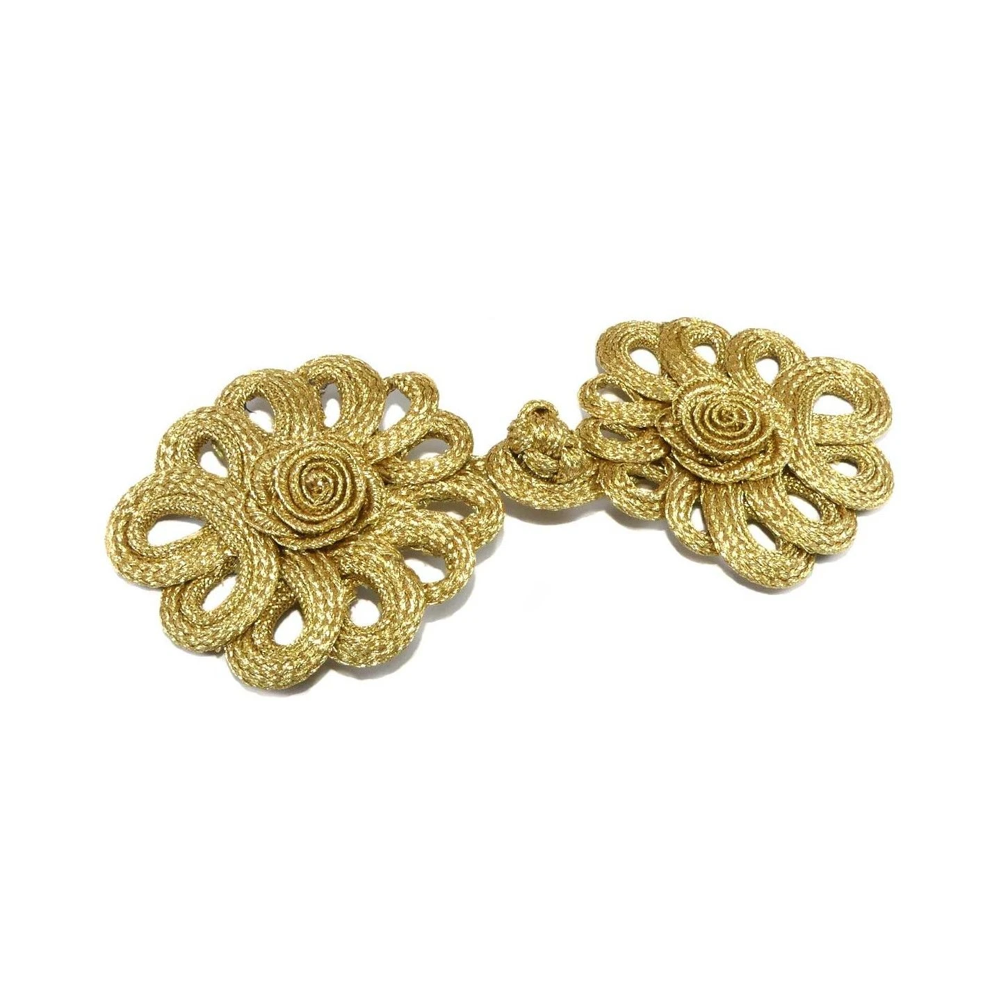 Alamar De Pasamanería Flor Gigante Dorado 15x6,5cm 4 Alamar De Pasamanería Flor Gigante Dorado 15x6,5cm - Imagen 2