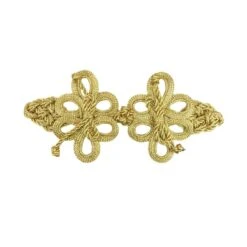 Alamar De Pasamanería Lazos Gigante Dorado 20x9,5cm