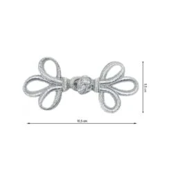 Alamar De Pasamanería Metalizado 105x55mm. Trébol