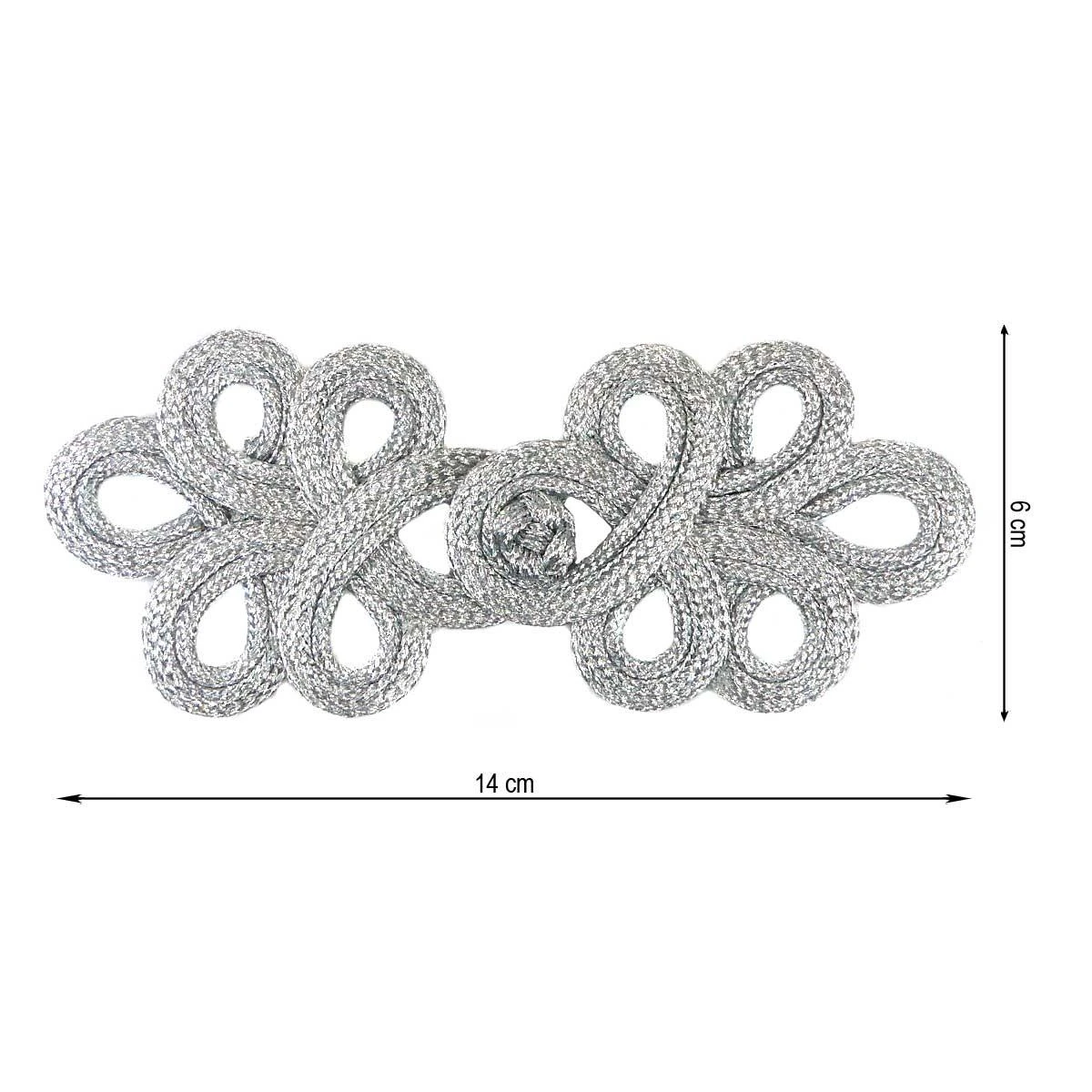 Alamar De Pasamanería Metalizado 14x6cm. Varios Colores 3 Alamar De Pasamanería Metalizado 14x6cm. Varios Colores