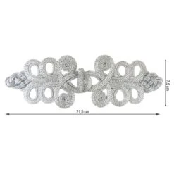 Alamar De Pasamanería Metalizado 21,5x7,5cm. Varios Colores