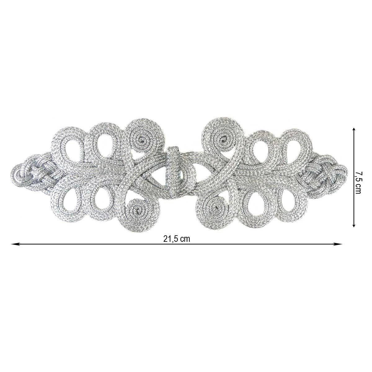 Alamar De Pasamanería Metalizado 21,5x7,5cm. Varios Colores 3 Alamar De Pasamanería Metalizado 21,5x7,5cm. Varios Colores