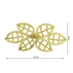 Alamar Pasamanería En Dorado De Hojas. 19,5x10cm