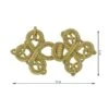 Alamar Grande En Dorado. 14x8cm -Merceria Botton alamar grande en dorado 14x8cm