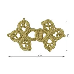 Alamar Grande En Dorado. 14x8cm