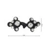 Alamar Negro Decorado Con Strass 80x35mm 1 Alamar Negro Decorado Con Strass 80x35mm -Merceria Botton alamar negro decorado strass 80x35mm
