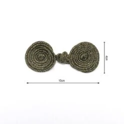 Alamar Circular De Pasamanería En Oro Viejo. 10x4cm