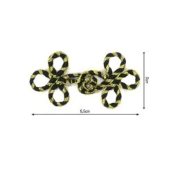 Alamar De Pasamanería En Oro Y Negro. 9,5x5cm