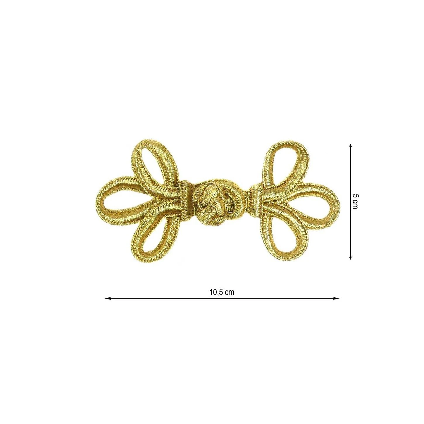 Alamar De Pasamanería Dorado 105x50mm 3 Alamar De Pasamanería Dorado 105x50mm