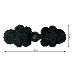 Alamar Soutache Pasamanería Negro. 16x6cm