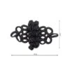 Alamar Soutache Pasamanería Negro Goyesco. 15x8cm -Merceria Botton alamar soutache pasamaneria negro goyesco 15x8cm