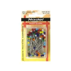 Alfileres De Colores Con Cabeza De Cristal. 100 Unidades