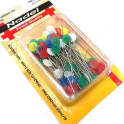 Alfileres De Colores Con Cabeza De Flor. 100 Unidades