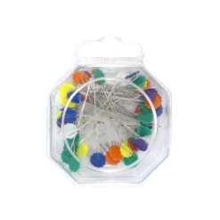 Alfileres Con Cabeza Flor Colores. 50 Unidades