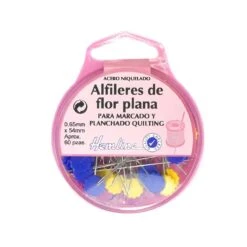 Alfileres De Colores Con Cabeza De Flor. 60 Unidades
