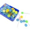 Alfileres De Colores Con Forma De Botón. 100 Unidades -Merceria Botton alfileres de colores con forma de boton 100 unidades
