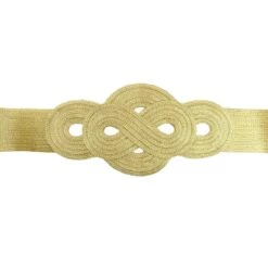 Aplicación Bordada En Dorado Para Cinturón