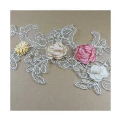 Aplicación Bordada Floral 11x26cm -Merceria Botton aplicacion bordada floral 11x26cm 1