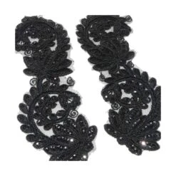 Aplicación Bordada Con Lentejuelas Pareja Flores. Varios Colores -Merceria Botton aplicacion bordada lentejuelas pareja flores 1