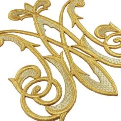 Aplicación Bordada Para Coser Ave María 17x19cm. Oro -Merceria Botton aplicacion bordada para coser ave maria 17x19cm oro 1