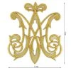 Aplicación Bordada Para Coser Ave María 17x19cm. Oro -Merceria Botton aplicacion bordada para coser ave maria 17x19cm oro