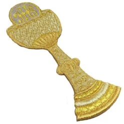 Aplicación Bordada Para Coser Cáliz 6x15cm. Oro -Merceria Botton aplicacion bordada para coser caliz 6x15cm oro 1