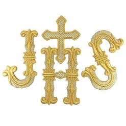 Aplicación Bordada Para Coser Conjunto JHS. Dos Oros