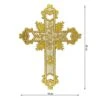 Aplicación Bordada Para Coser Cruz Potencias 18x24cm. Oro 2 Aplicación Bordada Para Coser Cruz Potencias 18x24cm. Oro -Merceria Botton aplicacion bordada para coser cruz potencias 18x24cm oro