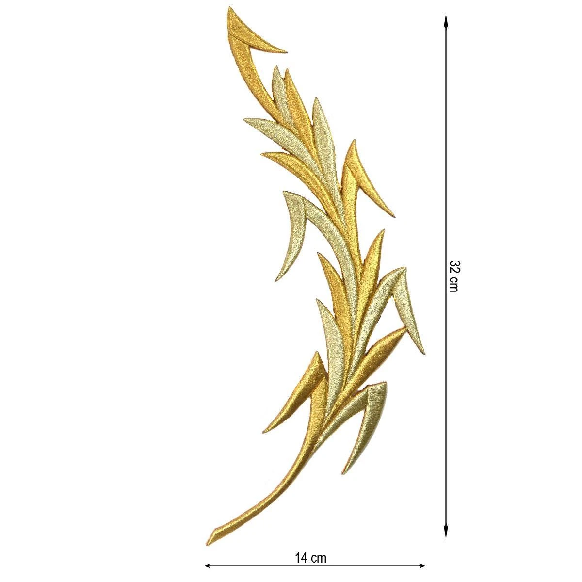 Aplicación Bordada Para Coser Espiga 14x32cm. Derecha 3 Aplicación Bordada Para Coser Espiga 14x32cm. Derecha