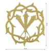 Aplicación Bordada Para Coser Espinas Y Clavos 15x15cm. Oro -Merceria Botton aplicacion bordada para coser espinas y clavos 15x15cm oro