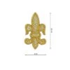 Aplicación Bordada Para Coser Flor De Lis 3x5,5cm. Oro -Merceria Botton aplicacion bordada para coser flor de lis 3x5cm oro