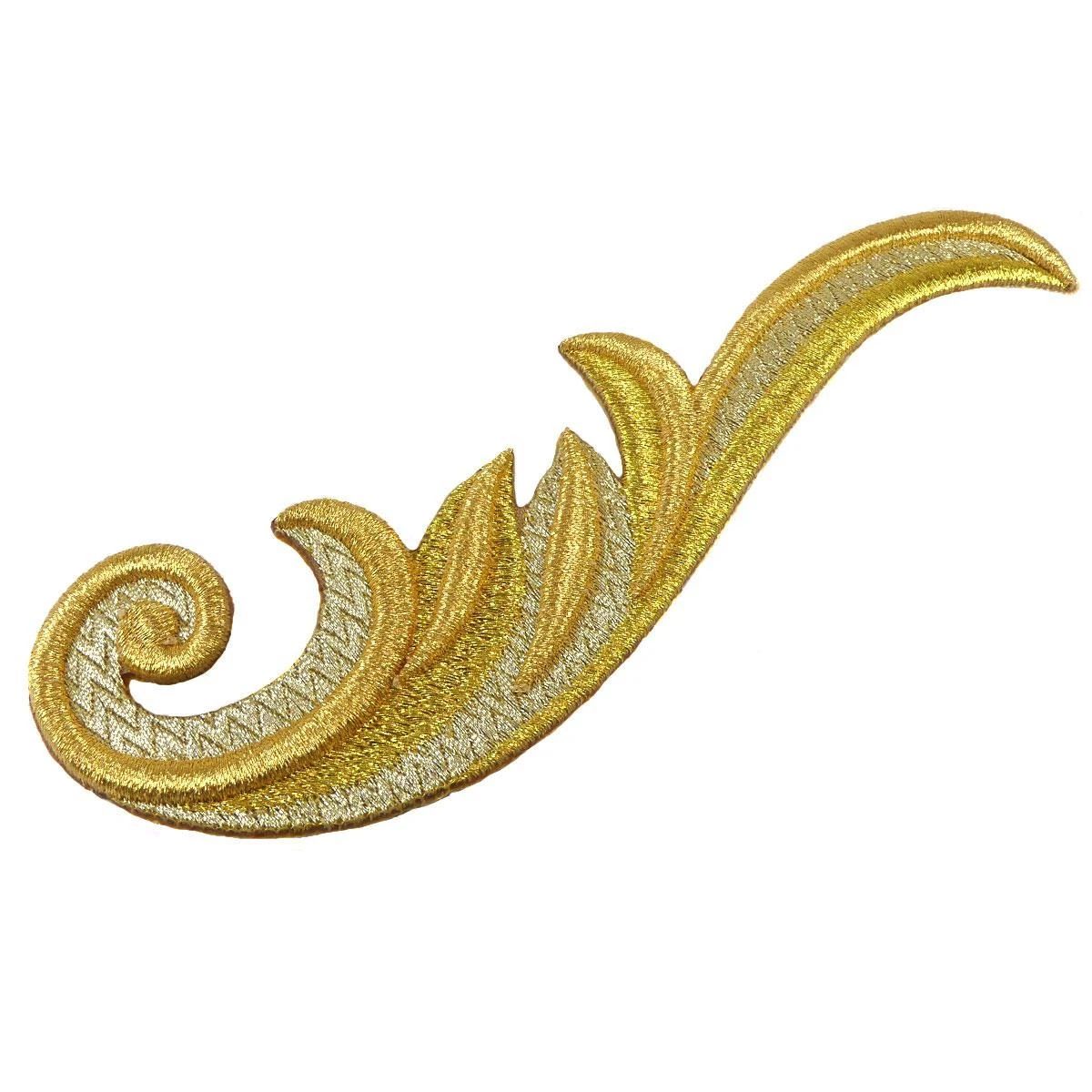 Aplicación Bordada Para Coser Gancho Dorado 16x6cm. Izquierda 4 Aplicación Bordada Para Coser Gancho Dorado 16x6cm. Izquierda - Imagen 2