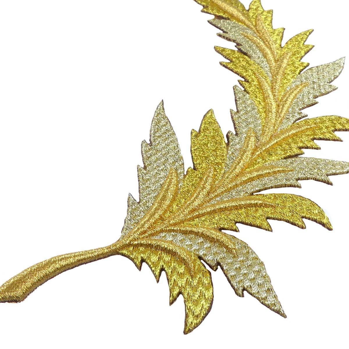 Aplicación Bordada Para Coser Hoja Palma 10x19cm. Izquierda 4 Aplicación Bordada Para Coser Hoja Palma 10x19cm. Izquierda - Imagen 2