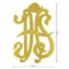 Aplicación Bordada Para Coser JHS 11x16cm. Oro 2 Aplicación Bordada Para Coser JHS 11x16cm. Oro -Merceria Botton aplicacion bordada para coser jhs 11x16cm oro