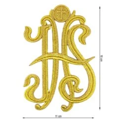 Aplicación Bordada Para Coser JHS 11x16cm. Oro