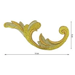 Aplicación Bordada Para Coser Motivo Lateral 14x6cm. Izquierda