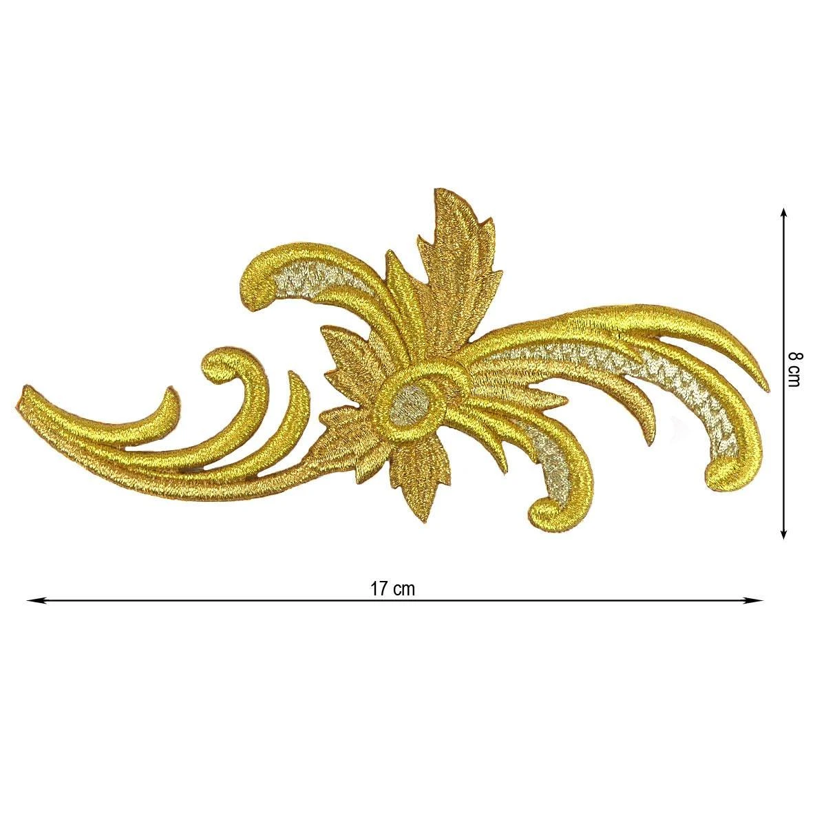 Aplicación Bordada Para Coser Motivo Lateral 17x8cm. Derecha 3 Aplicación Bordada Para Coser Motivo Lateral 17x8cm. Derecha