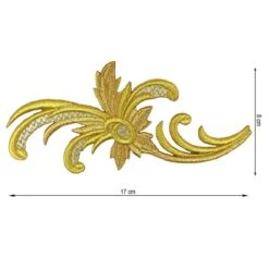 Aplicación Bordada Para Coser Motivo Lateral 17x8cm. Izquierda