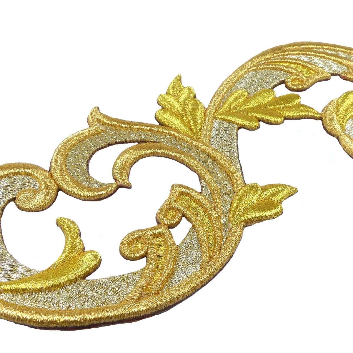 Aplicación Bordada Para Coser Orla Pergamino 20x10cm. Izquierda 4 Aplicación Bordada Para Coser Orla Pergamino 20x10cm. Izquierda - Imagen 2