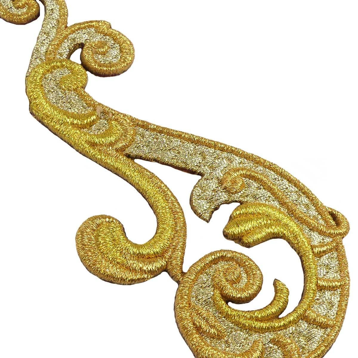 Aplicación Bordada Para Coser Orla Tres Colores 6x15cm. Derecha 4 Aplicación Bordada Para Coser Orla Tres Colores 6x15cm. Derecha - Imagen 2