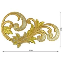 Aplicación Bordada Para Coser Orla Tulipán 19x12cm. Derecha