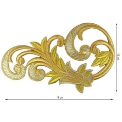 Aplicación Bordada Para Coser Orla Tulipán 19x12cm. Izquierda