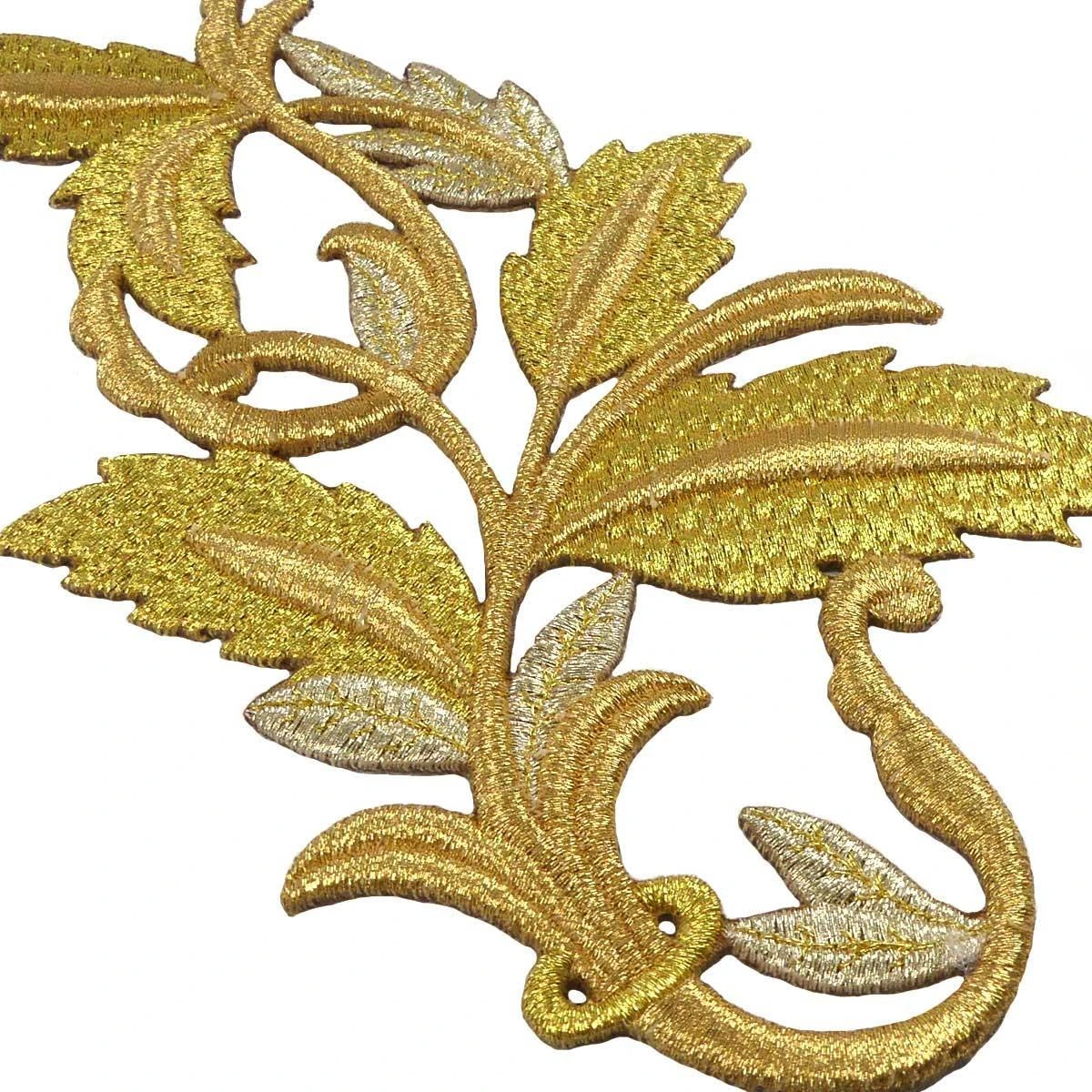 Aplicación Bordada Para Coser Rama Hojas 11x18cm. Izquierda 4 Aplicación Bordada Para Coser Rama Hojas 11x18cm. Izquierda - Imagen 2